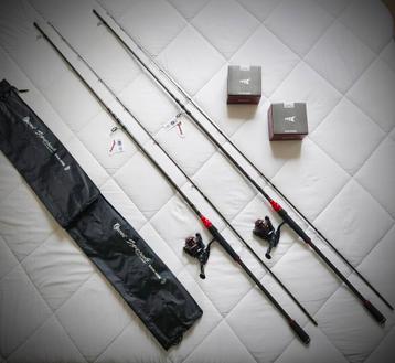 Hengelsets van 300 cm - 10/42gr + haspel van 2000 + nylon  beschikbaar voor biedingen