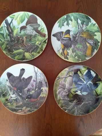 RUDISILL A.J. VOGELS limoges porcelain 1983 4 borden 22,6cm beschikbaar voor biedingen