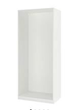 Armoire de rangement blanche Pax ikea 100x58x236, Maison & Meubles, Armoires | Étagères, Utilisé