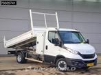 Iveco Daily 35C14 Kipper met Kist Dubbellucht 3,5t Trekhaak, Auto's, 100 kW, Stof, Gebruikt, Euro 6