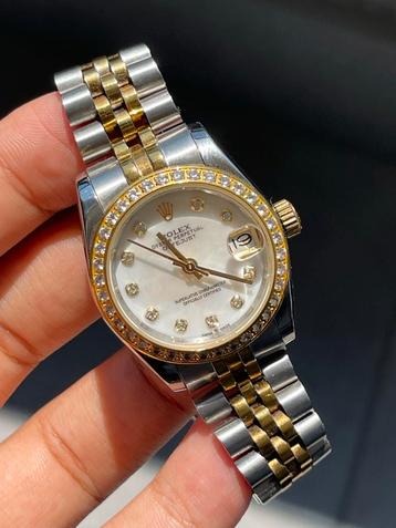 Rolex lady datejust 31mm two tone diamant bezel, goud zilver beschikbaar voor biedingen