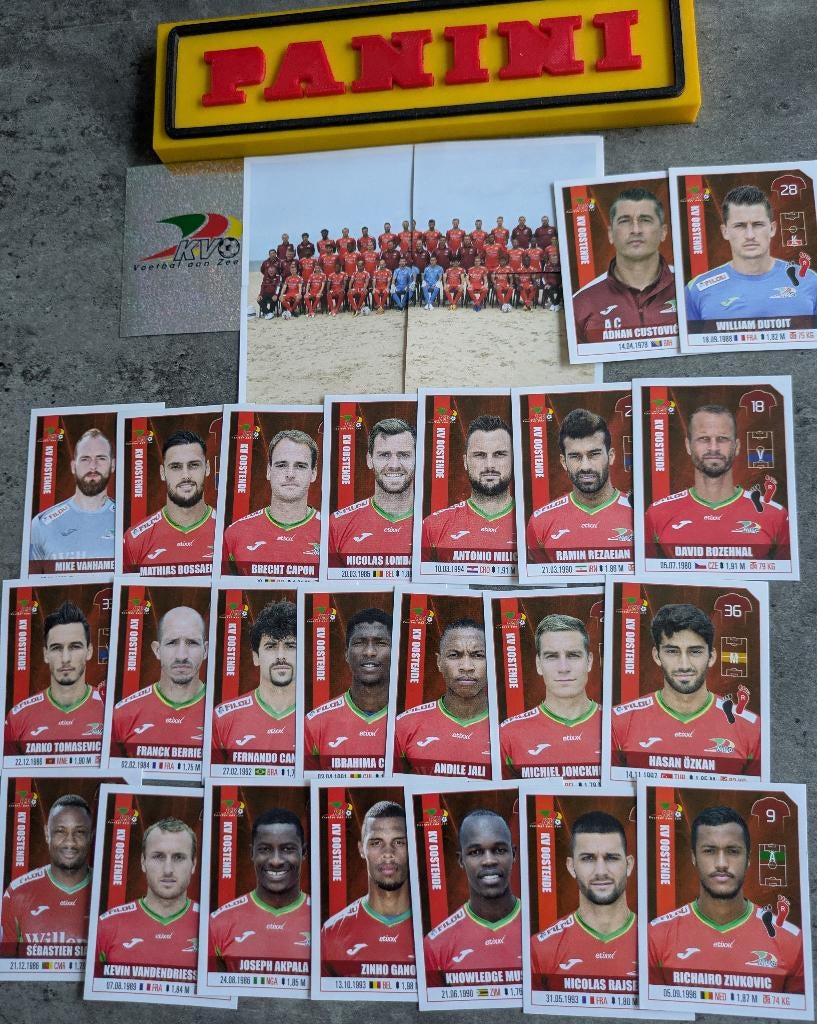 Panini FOOTBALL 2018 STICKERS 28X KV OOSTENDE VOETBAL, Ophalen of Verzenden, Nieuw