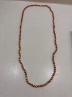 Vintage parelketting lang, Handtassen en Accessoires, Kettingen, Ophalen of Verzenden, Zo goed als nieuw, Roze, Overige materialen