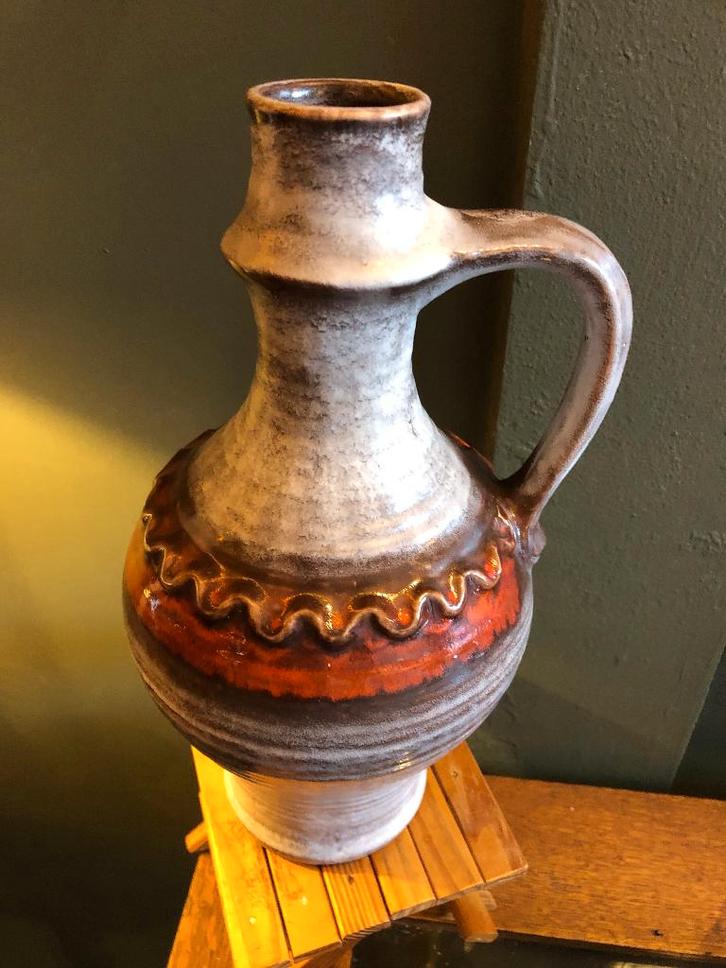 Vase vintage en céramique ouest-allemand de Jasba., Antiquités & Art, Antiquités | Vases, Enlèvement ou Envoi
