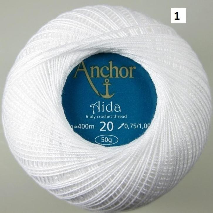ANCHOR Aida 20 coloris 1, Hobby & Loisirs créatifs, Tricot & Crochet, Neuf, Crochet, Enlèvement ou Envoi