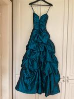 Lange jurk (bruiloft/prom...), Gedragen, Blauw, Maat 38/40 (M), Onder de knie
