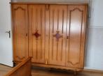 Mooie vintage houten kledingkast, 150 à 200 cm, 150 à 200 cm, Enlèvement, 50 à 75 cm