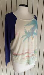 T-Shirt beige met blauwe mouwen van Roxy maat Small, Ophalen, Beige, Zo goed als nieuw, Lange mouw
