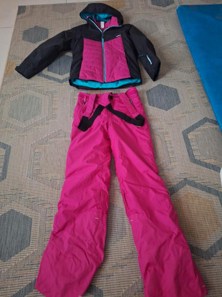 Ensemble ski fille 12 ans (143-150 cm) Wedze Decathlon – Ros, Kleding | Dames, Wintersportkleding, Zo goed als nieuw, Overige typen