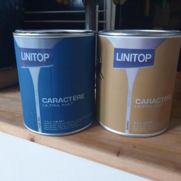 Lot de 2 pots de peinture 1 litre  Linitop NEUF beschikbaar voor biedingen