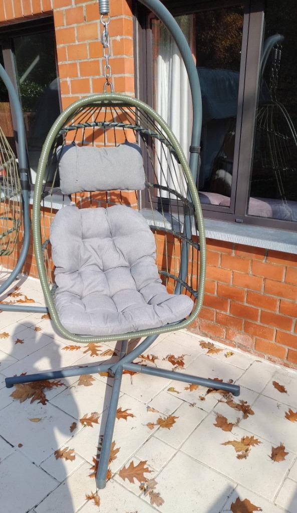 hangzetel - ei-model, Huis en Inrichting, Zetels | Zetels, Zo goed als nieuw, Eenpersoons, Minder dan 150 cm, 75 tot 100 cm, Kunststof