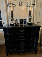 Uniek mooie Eichholtz ladekast Bohemian zwart pianolak, Huis en Inrichting, Kasten | Ladekasten, Ophalen, 100 tot 150 cm, 50 tot 100 cm
