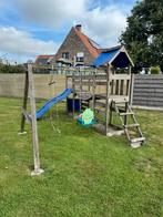 Speelhuisje met schommels en glijbaan klimmuur, Kinderen en Baby's, Ophalen, Zo goed als nieuw, Glijbaan