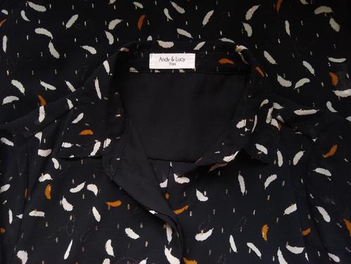 Andy & Lucy feestelijke bloes, maatje L, Kleding | Dames, Blouses en Tunieken, Zo goed als nieuw, Maat 38/40 (M), Zwart, Ophalen of Verzenden