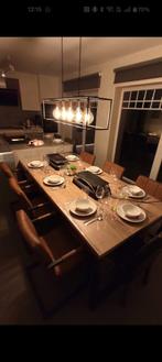 Eettafel industriële stijl, Huis en Inrichting, Tafels | Eettafels, Ophalen, 100 tot 150 cm, 200 cm of meer, Zo goed als nieuw