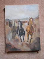 huile sur toile, chevaux qui courent, Antiquités & Art, Art | Peinture | Classique, Enlèvement ou Envoi