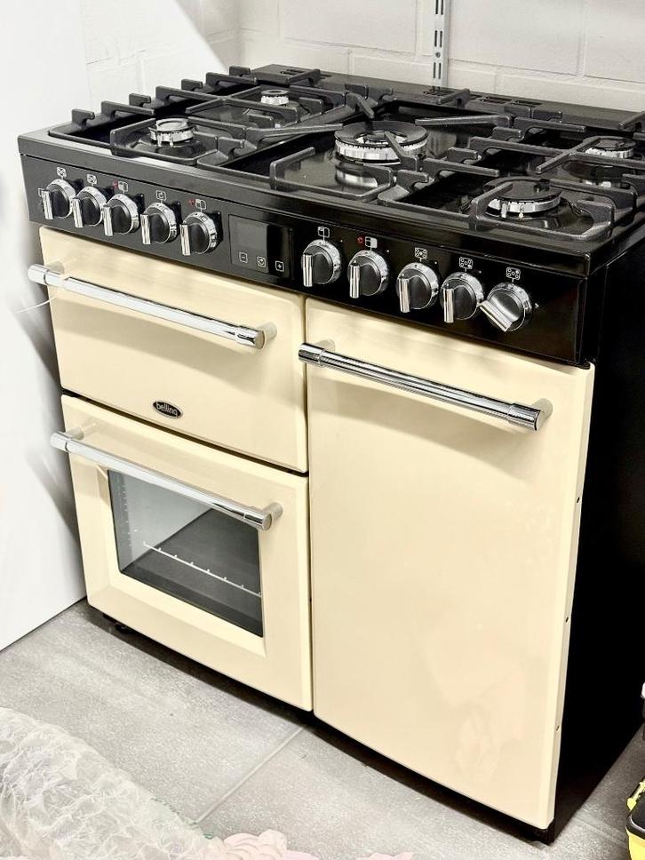 Gasfornuis Belling Farmhouse, Elektronische apparatuur, Fornuizen, Nieuw, Vrijstaand, Gas, 5 kookzones of meer, 85 tot 90 cm, 45 tot 60 cm