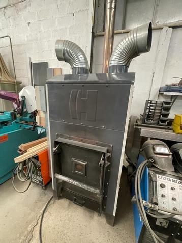Industriële houtkachel, Doe-het-zelf en Bouw, Ophalen, Gebruikt, Hoog rendement (Hr), Kachel