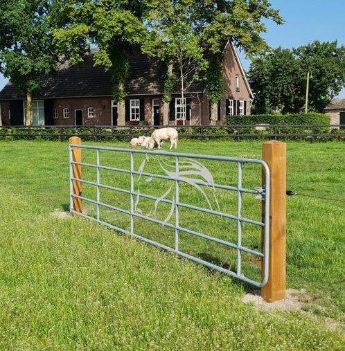 IJzeren poort, Gegalvaniseerde Poort, Hek, Weide, Hekken, Dieren en Toebehoren, Stalling en Weidegang, Opfok, Stalling, Weidegang