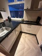 T VORM EILAND KEUKEN + APPARATUUR, Huis en Inrichting, Ophalen, Wit, Met kookeiland, Graniet of Steen