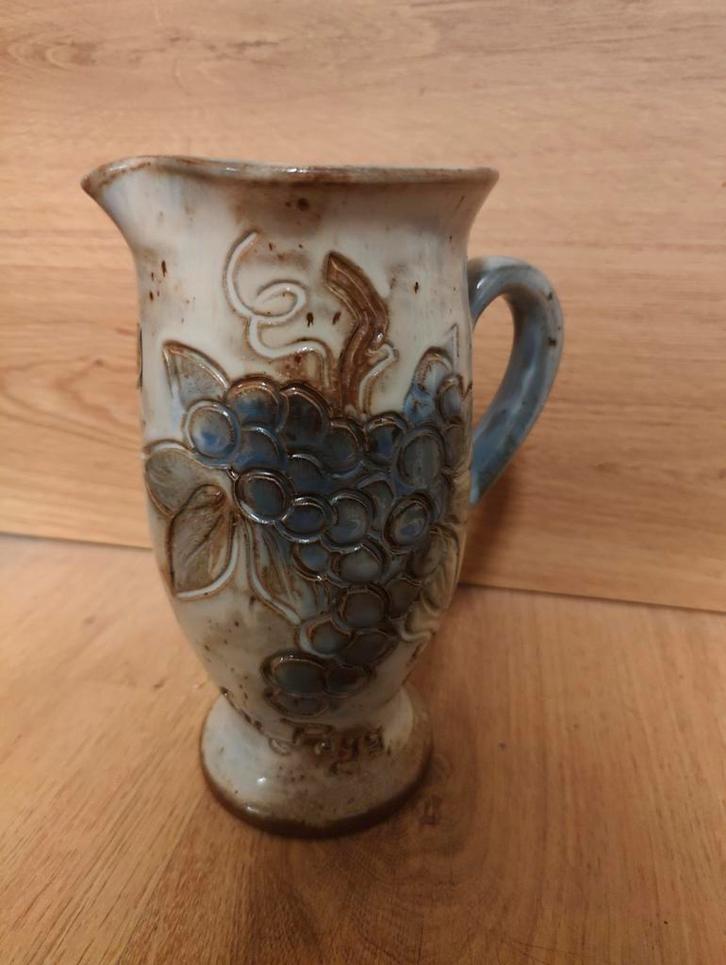 Pichet en grès émaillé – Poterie d’Art W. Biron (Châtelet, Antiek en Kunst, Antiek | Vazen, Ophalen of Verzenden