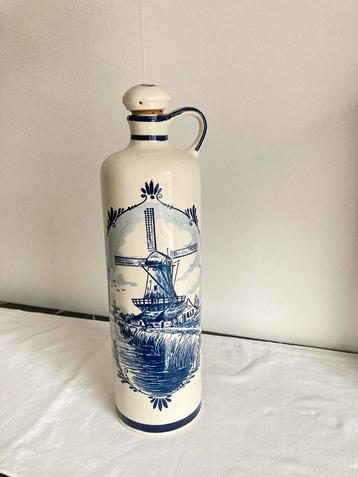 Vintage Delfts Blauw Kruik Pot Bols Fles, Ophalen of Verzenden