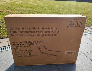 Opvouwbaar ligbed met kussen van Outfit Zwart Nieuw in doos!