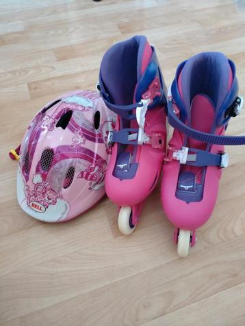 Roller Decathlon 32/34 +casque comme neuf, Enlèvement, Comme neuf