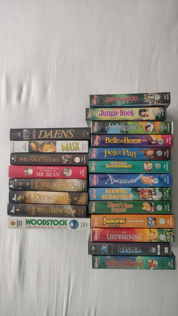 Video's Disney - Lord of the rings - Mr. Bean, Cd's en Dvd's, VHS | Film, Gebruikt, Nederlandstalig, Alle leeftijden, Ophalen of Verzenden