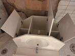 Spiegelkast met lavabo en onderkast, in 3 delen., Ophalen, Gebruikt, Spiegelkast