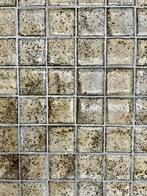 lot kleine keramische tegels mozaïek retro beige bruin 4 m2, Doe-het-zelf en Bouw, Tegels, Ophalen, Zo goed als nieuw, Minder dan 5 m²