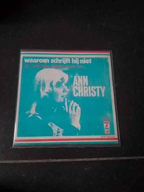 ANN CHRISTY - Waarom schrijft hij niet (1974 Belgium), Cd's en Dvd's, Vinyl Singles, Gebruikt, Single, Pop, 7 inch, Ophalen of Verzenden