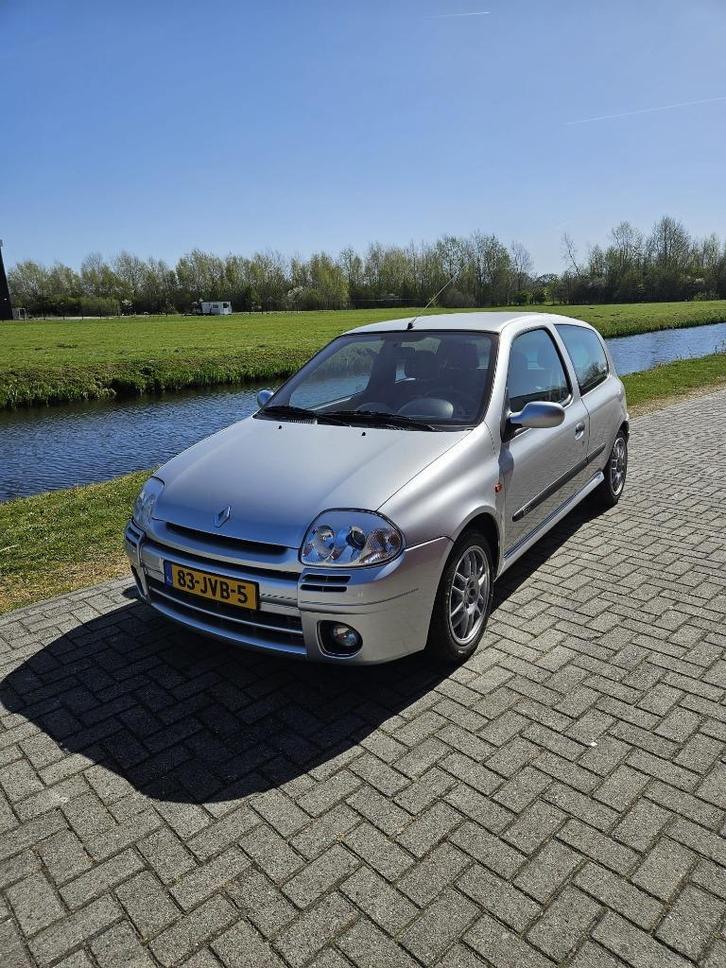 hele nette renault Clio sport, Auto's, Renault, Particulier, Clio, Benzine, Handgeschakeld, Zilver of Grijs, Blauw, Leder en Alcantara