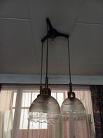 Hanglamp met 3 lampen, Ophalen of Verzenden, Gebruikt, Glas, 50 tot 75 cm