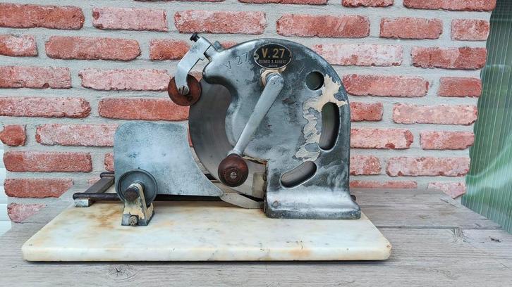 Antieke vlees/kaas snijmachine uit slagerij, Antiek en Kunst, Antiek | Gereedschap en Instrumenten, Ophalen