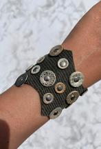 Handgemaakte Leren Armband van Atelier uit  Ljubljana, Ophalen of Verzenden, Nieuw, Groen, Leer