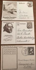 3 Duitse postkaarten 1936,39,42., Verzamelen, Gelopen, Duitsland, Ophalen of Verzenden, 1920 tot 1940