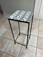 Bijzettafel zwart mozaïek (H: 67 cm x B: 38 cm x D: 38 cm), Maison & Meubles, Tables | Tables d'appoint, Comme neuf, Métal ou Aluminium