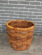 Rieten mand Houtmand 48cm doorsnede, Ophalen, Zo goed als nieuw, Mand