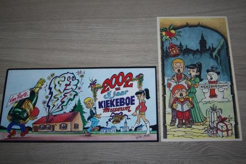 2x Kiekeboe muzeum ( 2002 ) tekeningen door GEO, Collections, Personnages de BD, Comme neuf, Autres types, Autres personnages