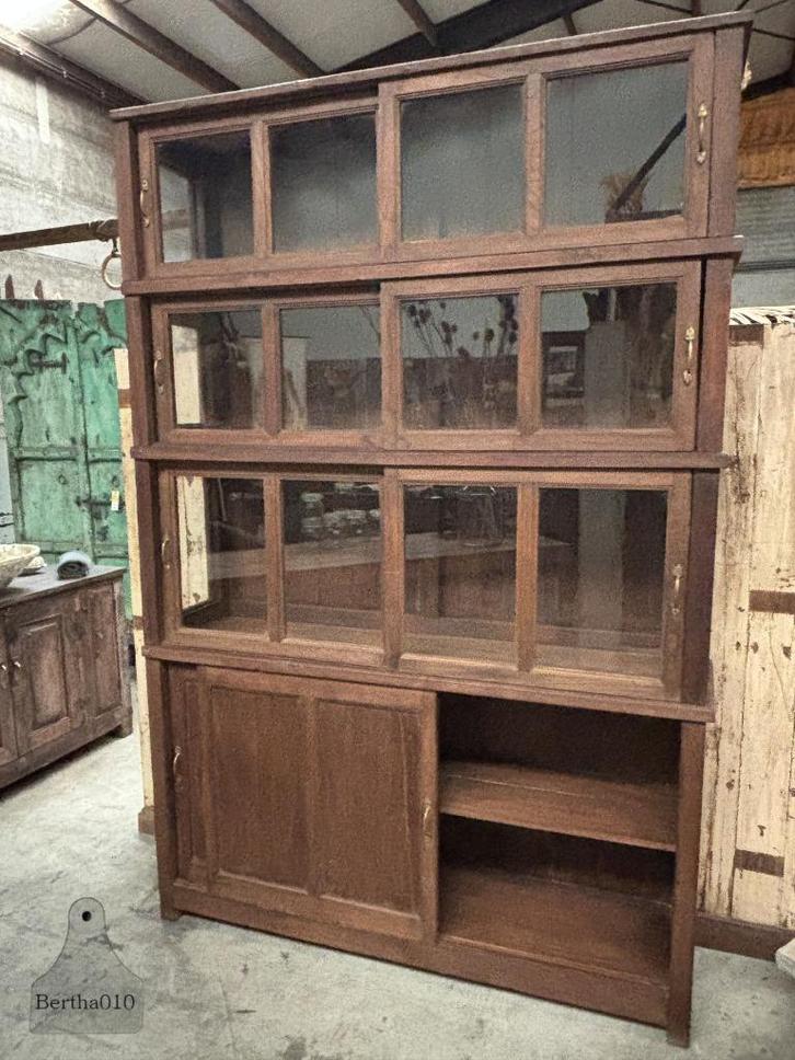 Zeldzame laboratorium vitrinekast uit de jaren ’20–’30, Antiek en Kunst, Curiosa en Brocante, Ophalen of Verzenden