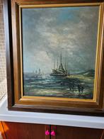Peinture marine signee Anderson 79 x 69 cm, Antiquités & Art