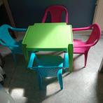 Te koop: kindertafel+4 stoeltjes., Kinderen en Baby's, Ophalen, Zo goed als nieuw