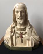 Buste du Sacré-Cœur, plâtre, 37 cm, Antiquités & Art, Enlèvement ou Envoi