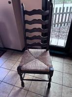 6 Eiken Stoelen met Rieten zitting, Ophalen, Gebruikt, Bruin, Vlaamse Stijl