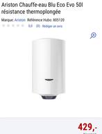 Ariston BlueCo Evo 50l warmwaterverthermische weerstand, Ophalen, Zo goed als nieuw