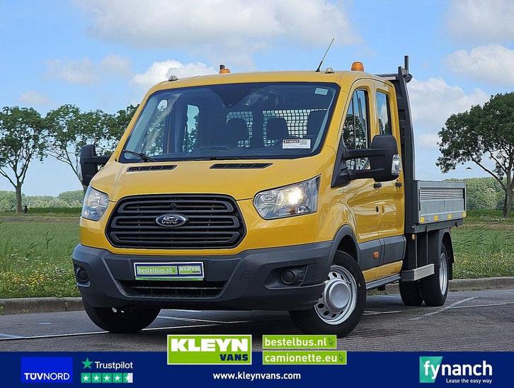 Ford TRANSIT 2.0 DUB.CAB Open-Laadbak, Auto's, Bestelwagens en Lichte vracht, Bedrijf, ABS, Airconditioning, Centrale vergrendeling