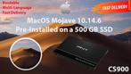 Mojave 10.14.6 Voor-Geïnstalleerde PNY SSD 500GB OSX OS X, Verzenden, Nieuw, MacOS