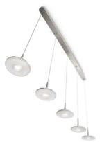 hanglamp Philips - 5 lichtpunten, Ophalen, 50 tot 75 cm, Zo goed als nieuw, Glas
