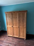 Houten kast - IKEA Leksvik, Huis en Inrichting, Ophalen, 100 tot 150 cm, Met hangruimte, Zo goed als nieuw